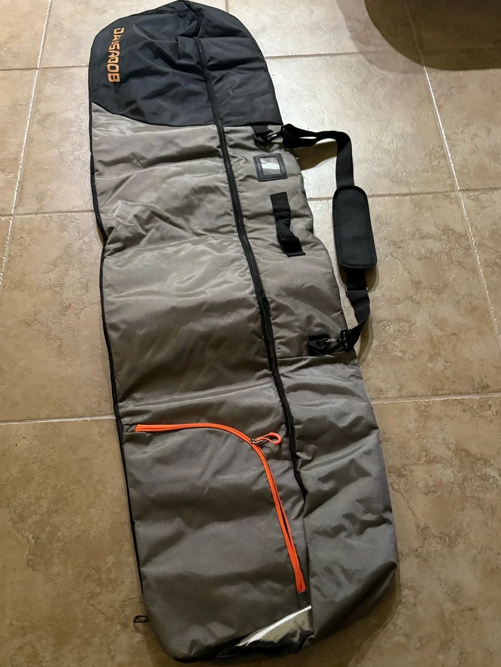 DAUSROOB Snowboard Travel Bag Outdoors Insulated Carry Bag W/strap Black/gray